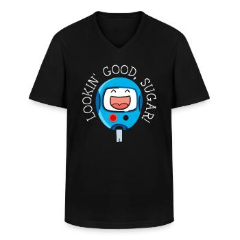Lookin' Good Sugar Sensibilisation au diabète Pancréas - T-shirt col V Homme - noir - Devant - AI Model Male 178 dark (178cm)