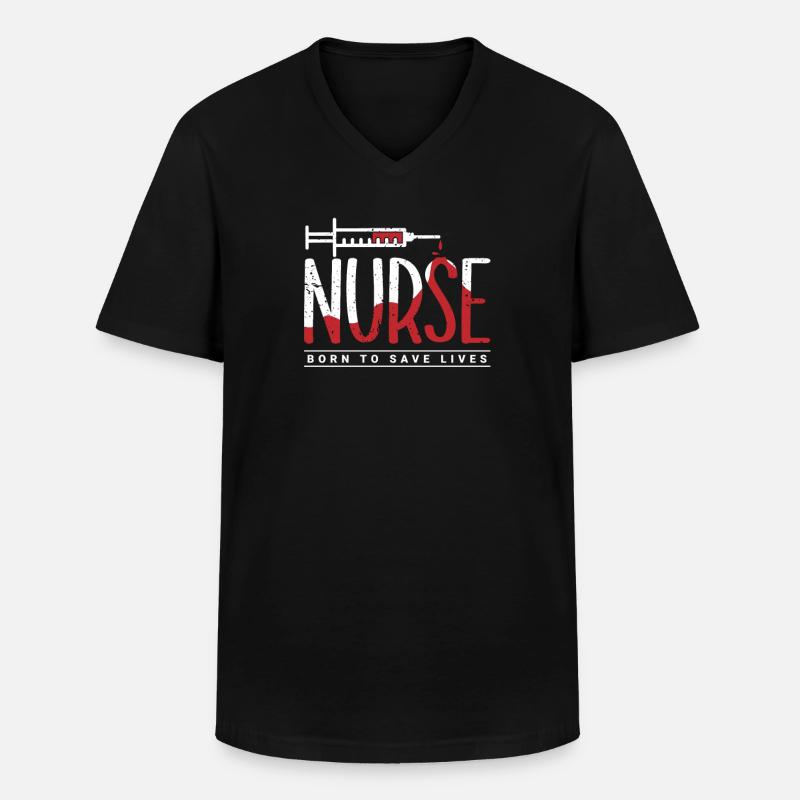 Krankenschwester Pflegekraft Krankenhaus - Männer-T-Shirt mit V-Ausschnitt - Schwarz
