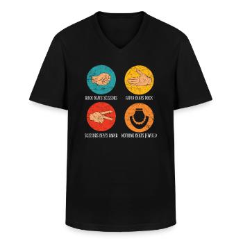 Nothing Beats Jeweler Goldsmith Jewelry Making - Men's V-Neck T-Shirt - black - Front - AI Model Male 178 dark (178cm)