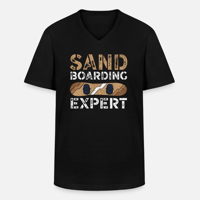 Sandboard-Experte Sandboard Sanboarder - Männer-T-Shirt mit V-Ausschnitt - Schwarz