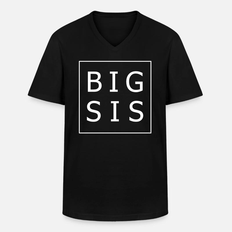 GROSSES SIS - Männer-T-Shirt mit V-Ausschnitt - Schwarz