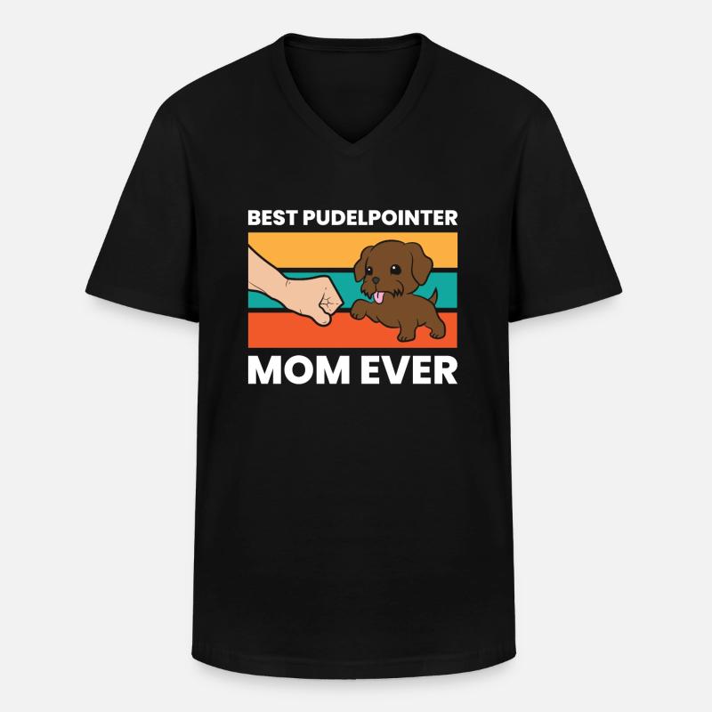 Best Pudelpointer Mom Ever - Men's V-Neck T-Shirt - black