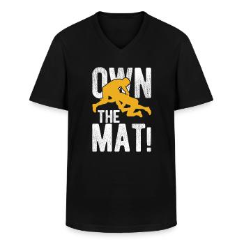 Grappling Martial Arts Wrestling - Männer-T-Shirt mit V-Ausschnitt - Schwarz - Vorne - AI Model Male 178 dark (178cm)