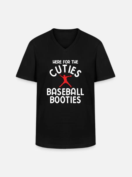 Baseball - Männer-T-Shirt mit V-Ausschnitt - Schwarz