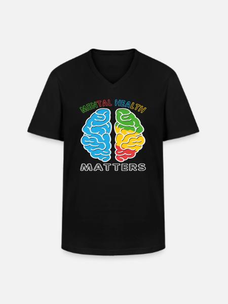 Mental Health Matters - Men's V-Neck T-Shirt - black
