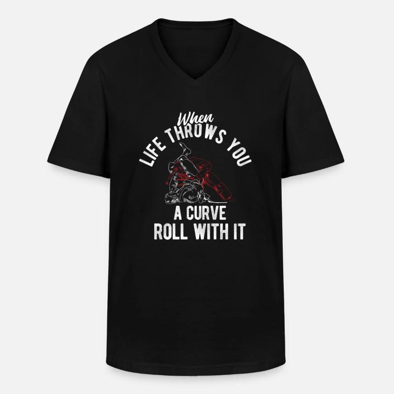 BJJ Jiu Jitsu - Männer-T-Shirt mit V-Ausschnitt - Schwarz