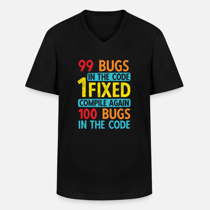 Software Ingenieur Informatiker Programmierer - Männer-T-Shirt mit V-Ausschnitt - Schwarz