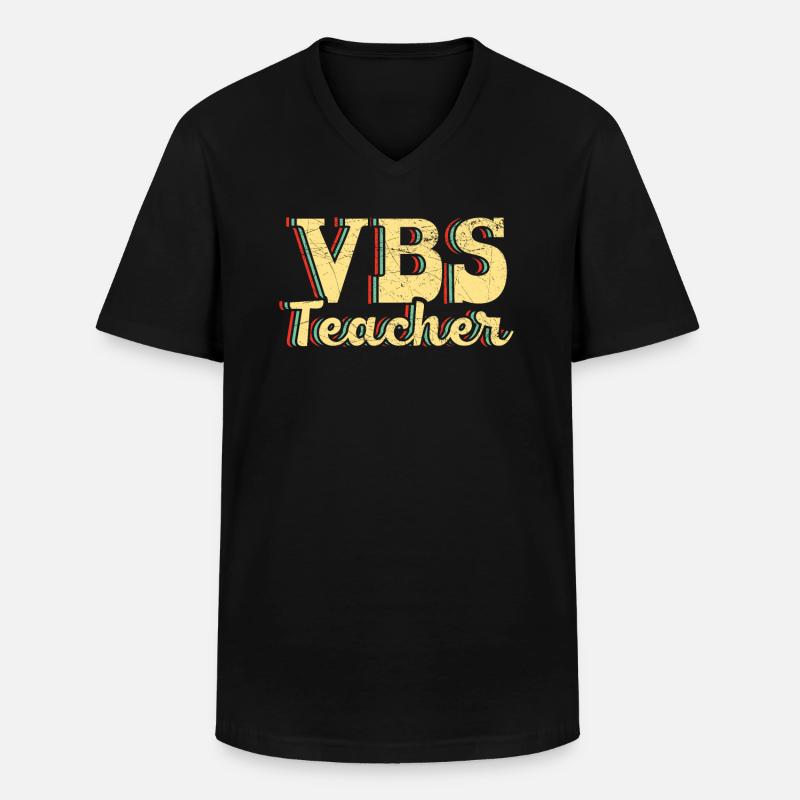 VBS Lehrer Ferienbibelschule Christian - Männer-T-Shirt mit V-Ausschnitt - Schwarz