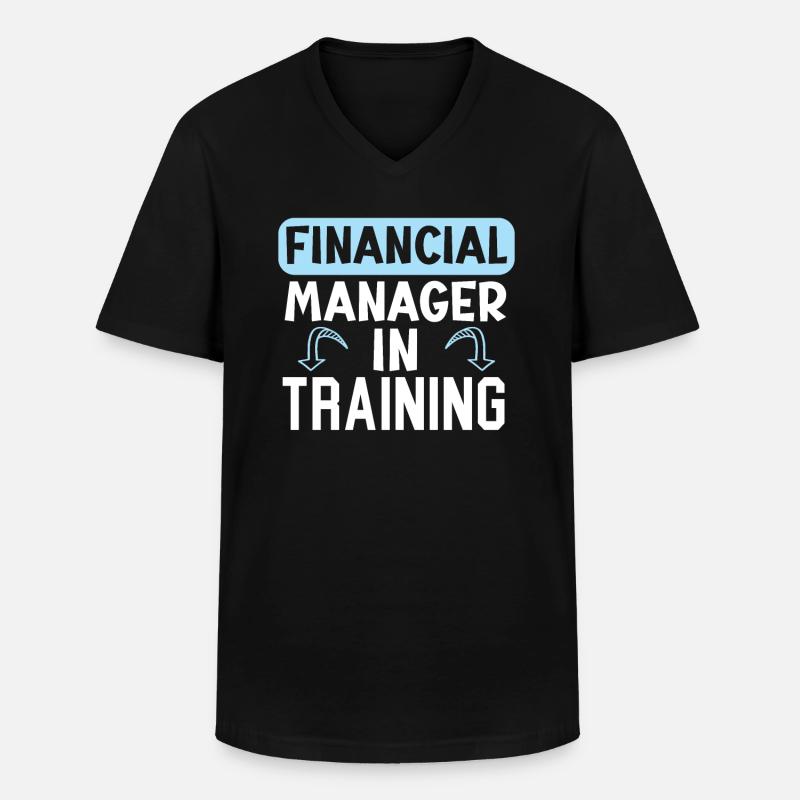 Finanzmanager im Ausbildungsberuf - Männer-T-Shirt mit V-Ausschnitt - Schwarz