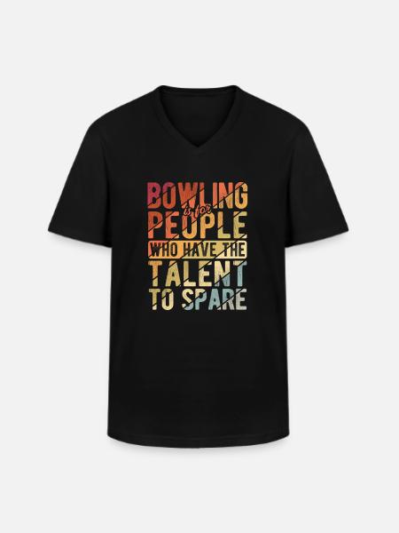 Bowling - Männer-T-Shirt mit V-Ausschnitt - Schwarz