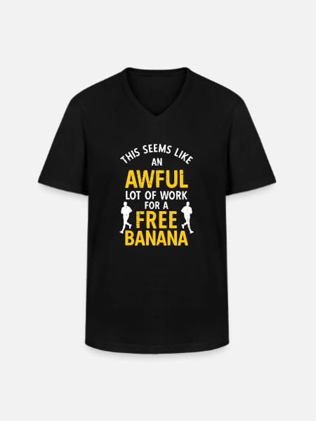 Läufer Joggen - Männer-T-Shirt mit V-Ausschnitt - Schwarz