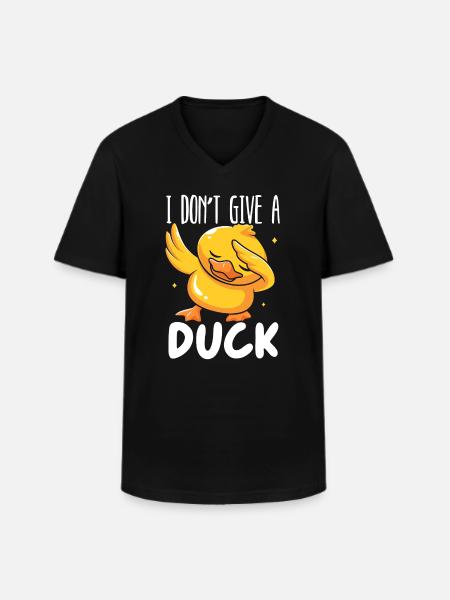 I Don't Give A Duck Whisperer Duckling Bird Duck - Klassisk T-skjorte med V-hals for menn - svart