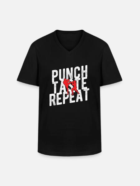 Kickboxing - Männer-T-Shirt mit V-Ausschnitt - Schwarz
