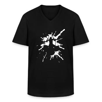 Schlagzeug Spieler Drummer - Männer-T-Shirt mit V-Ausschnitt - Schwarz - Vorne - AI Model Male 178 dark (178cm)
