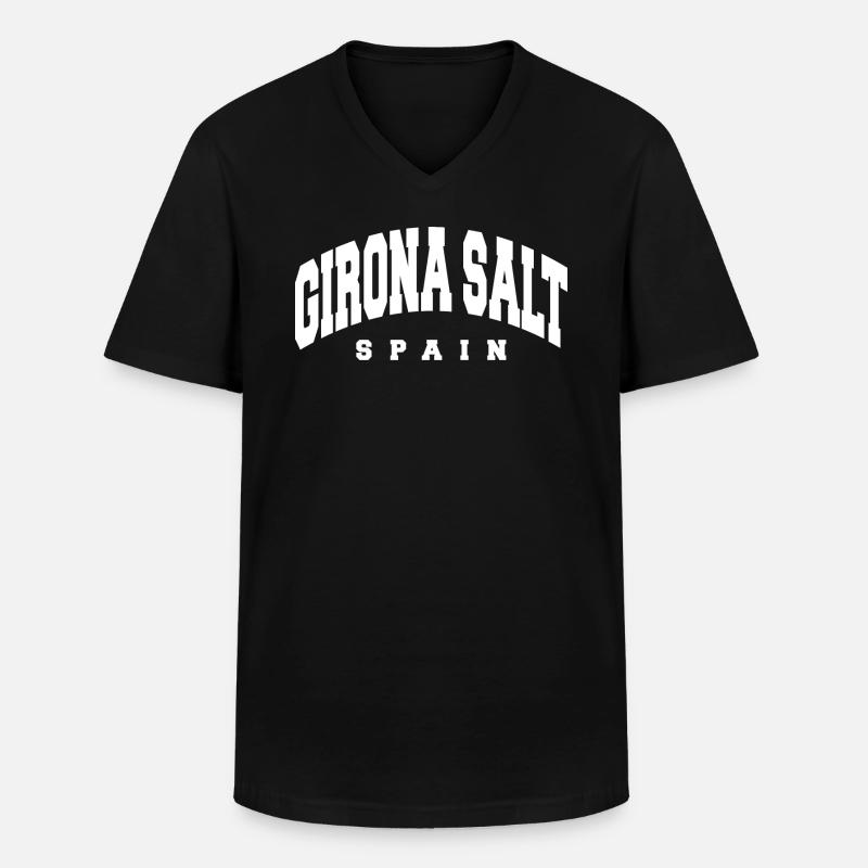 Girona Salt - Männer-T-Shirt mit V-Ausschnitt - Schwarz