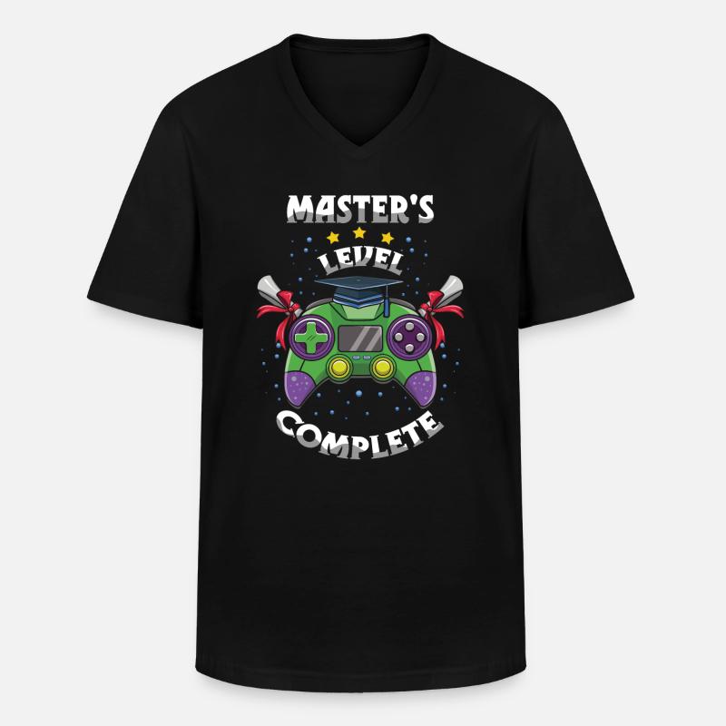 Master-PhD Abschluss Master 2023 Absolvent - Männer-T-Shirt mit V-Ausschnitt - Schwarz