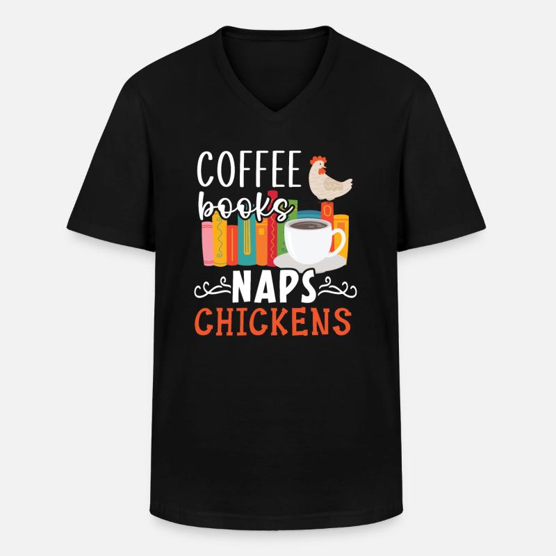 Hühnerbauer Hühnerflüsterer Bauernhoftier - Männer-T-Shirt mit V-Ausschnitt - Schwarz