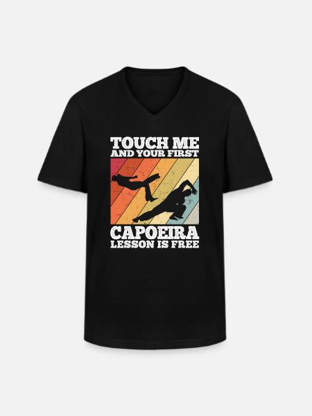 Capoeira - Männer-T-Shirt mit V-Ausschnitt - Schwarz