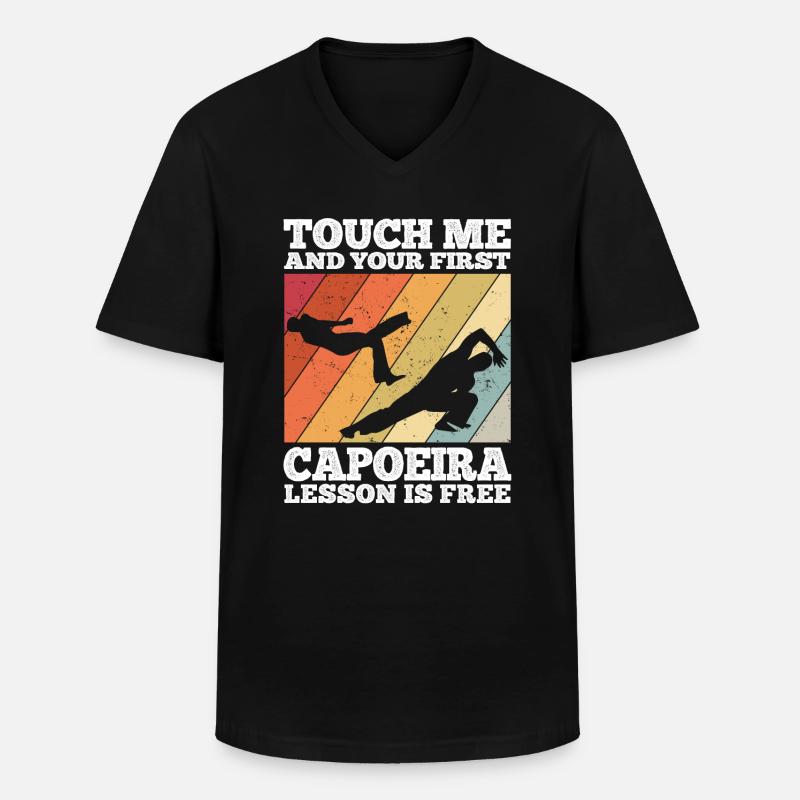 Capoeira - Männer-T-Shirt mit V-Ausschnitt - Schwarz