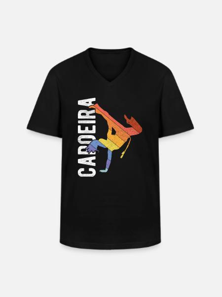 Capoeira - Männer-T-Shirt mit V-Ausschnitt - Schwarz