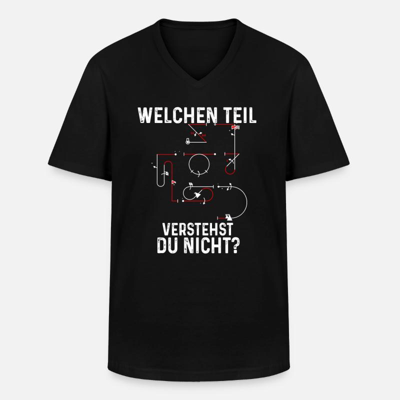 Kunstflug Aresti Figuren Rc Pilot - Männer-T-Shirt mit V-Ausschnitt - Schwarz