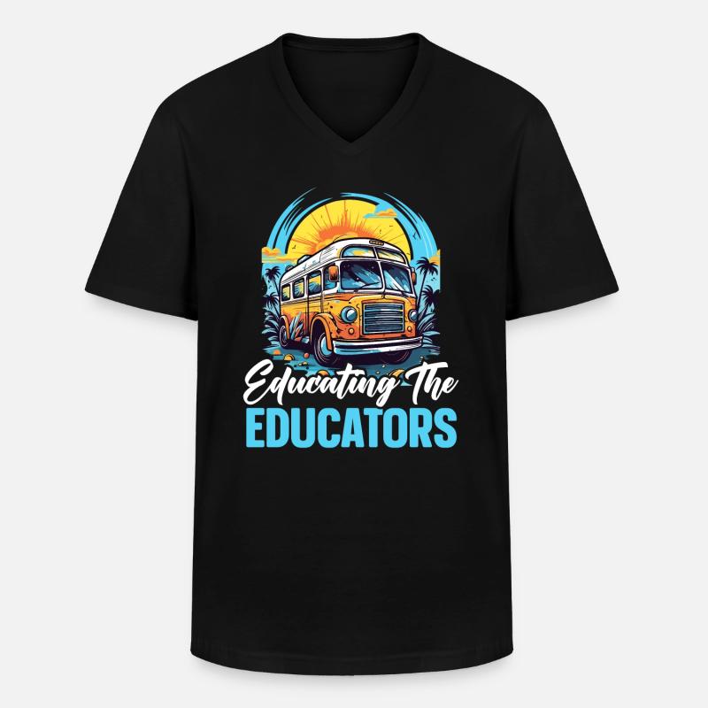 Schulverwalter Schulleiter Admin Squad - Männer-T-Shirt mit V-Ausschnitt - Schwarz