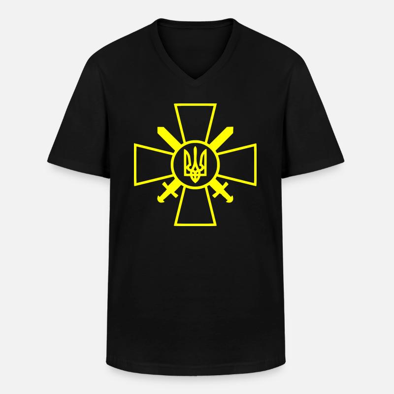 Ukraine - Männer-T-Shirt mit V-Ausschnitt - Schwarz