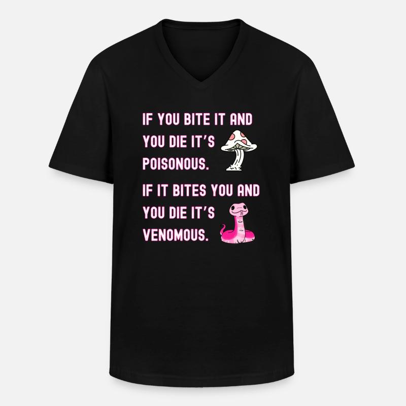 Giftig vs. giftig - Männer-T-Shirt mit V-Ausschnitt - Schwarz