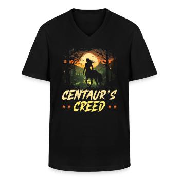 Centaure, créature mythique, mythologie grecque - T-shirt col V Homme - noir - Devant - AI Model Male 178 dark (178cm)