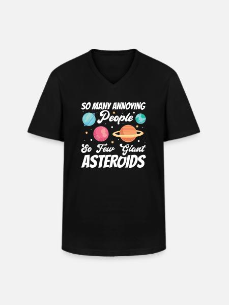 RaSarcastic Planet Scientist Saying - Men's V-Neck T-Shirt - black