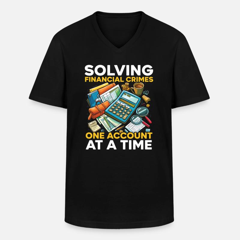 Juricomptable Profession Audit Comptabilité - T-shirt col V Homme - noir