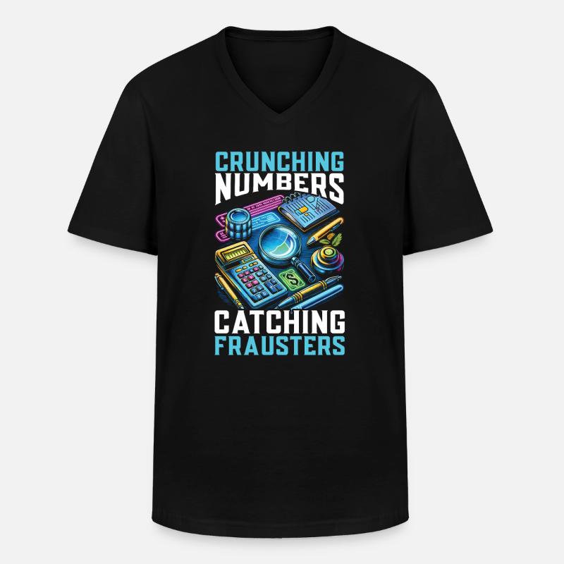 Juricomptable Profession Audit Comptabilité - T-shirt col V Homme - noir
