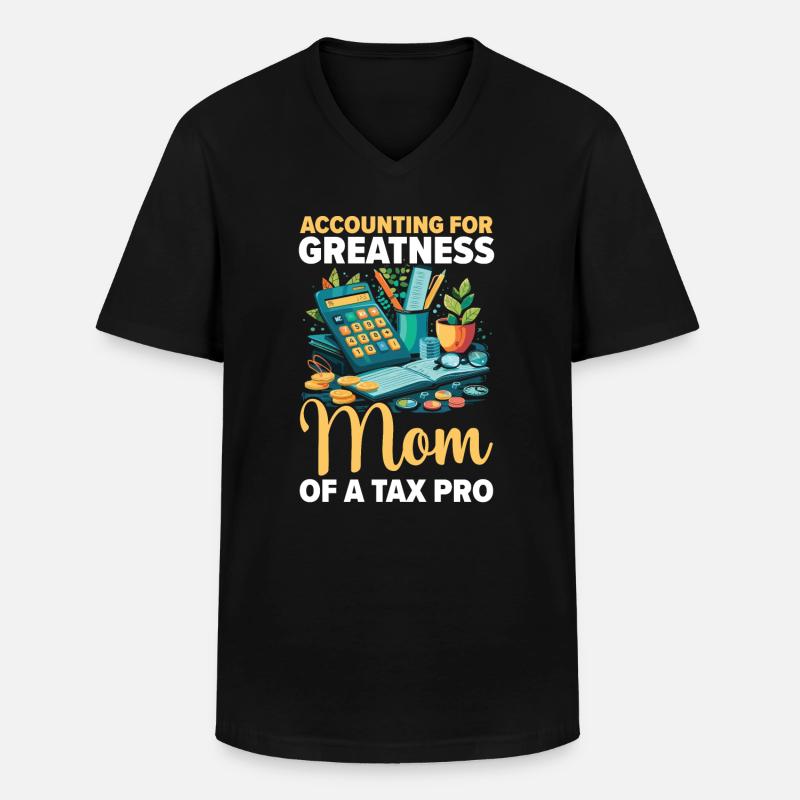 Mutter eines Steuerberaters Buchhaltung Steuersaison - Männer-T-Shirt mit V-Ausschnitt - Schwarz