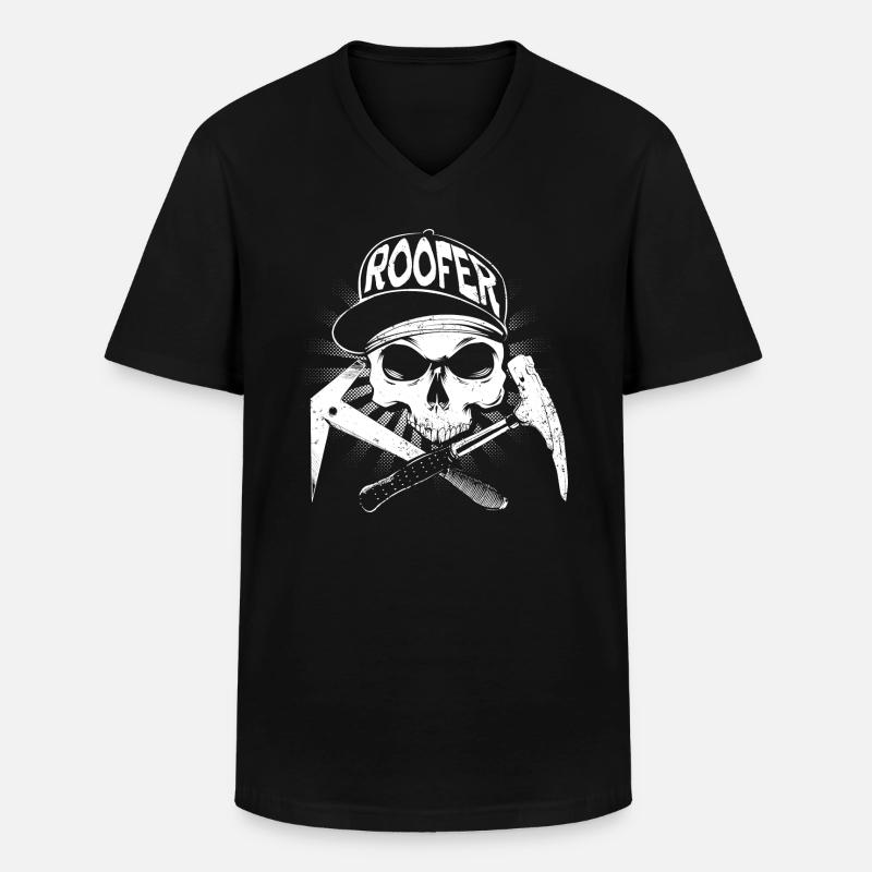 Dachdecker - Männer-T-Shirt mit V-Ausschnitt - Schwarz