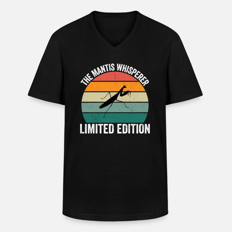 The Mantis Whisperer - Männer-T-Shirt mit V-Ausschnitt - Schwarz