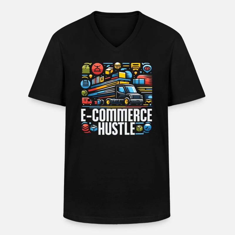 Dropshipping-Geschäft E-Commerce-Unternehmer - Männer-T-Shirt mit V-Ausschnitt - Schwarz