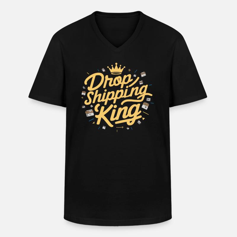 Dropshipping-Geschäft E-Commerce-Unternehmer - Männer-T-Shirt mit V-Ausschnitt - Schwarz