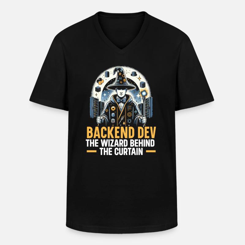 Backend-Entwickler Programmierung Softwareprogrammierer - Männer-T-Shirt mit V-Ausschnitt - Schwarz