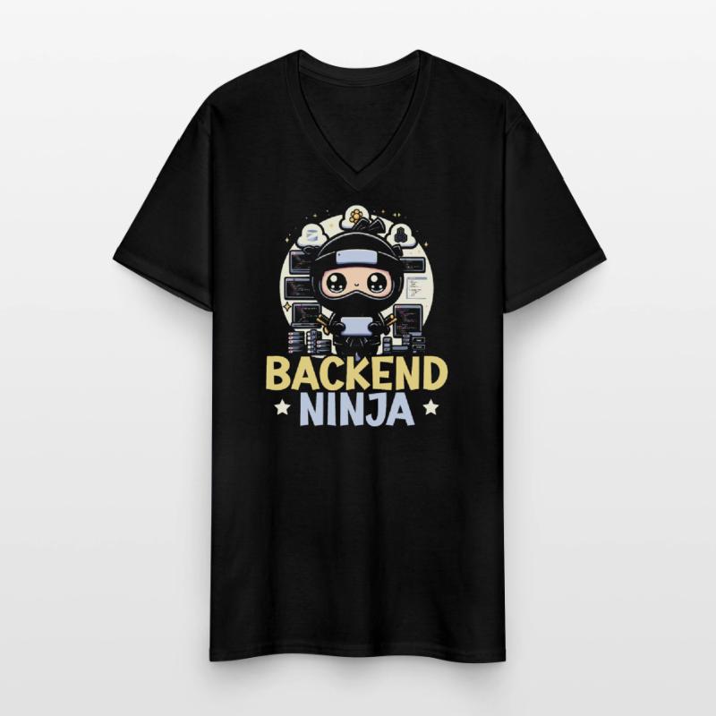 Backend-Entwickler Programmierung Softwareprogrammierer Männer-T-Shirt mit V-Ausschnitt
