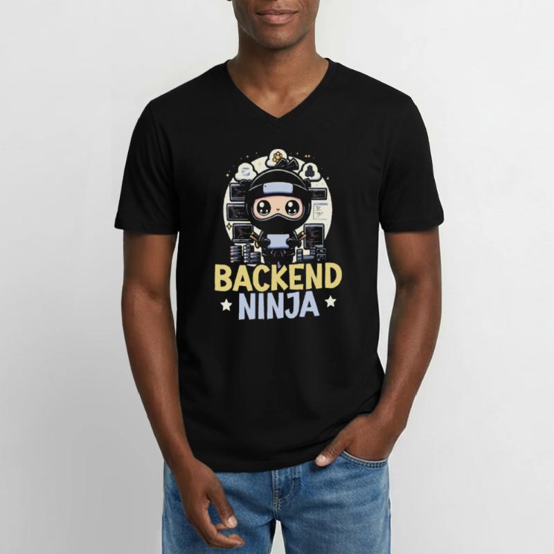 Programmeur logiciel de programmation backend T-shirt col V Homme