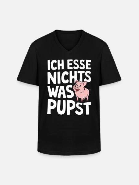 Pig Animal - Men's V-Neck T-Shirt - black