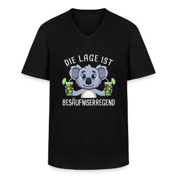 Die Lage Ist Besäufniserregend Mädelsabend - Männer-T-Shirt mit V-Ausschnitt - Schwarz - Vorne - AI Model Male 178 dark (178cm)