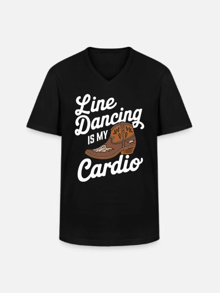 Line Dancing Dancing Dancers - Men's V-Neck T-Shirt - black
