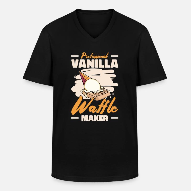 Professional Vanilla Waffle Maker - Männer-T-Shirt mit V-Ausschnitt - Schwarz