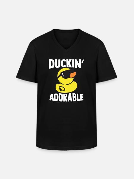Duckin' Yndig Gul And Gummi And Gave - Klassisk herre T-shirt med V-udskæring - sort