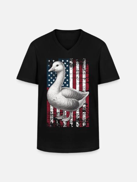 Embden Goose US Emdengans - T-shirt col V Homme - noir