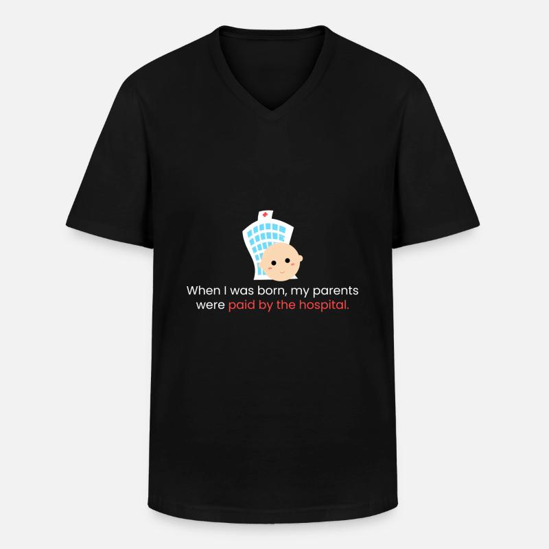 Als ich geboren wurde - Männer-T-Shirt mit V-Ausschnitt - Schwarz