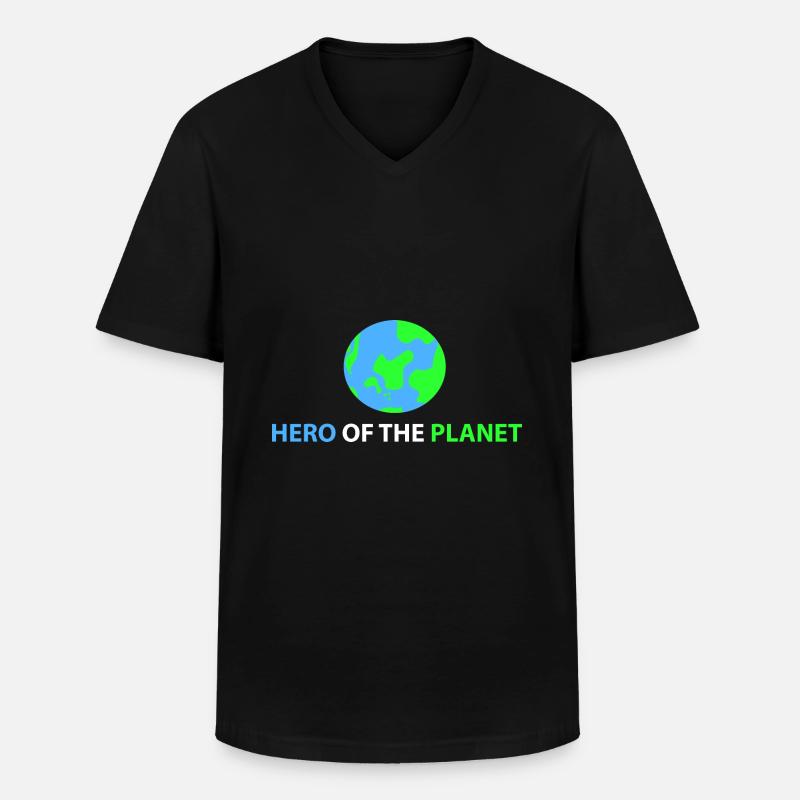 Held des Planeten - Männer-T-Shirt mit V-Ausschnitt - Schwarz