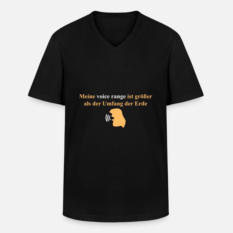 Meine Voice Range! - Männer-T-Shirt mit V-Ausschnitt - Schwarz