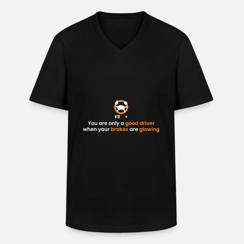 glühende Bremsen - Männer-T-Shirt mit V-Ausschnitt - Schwarz